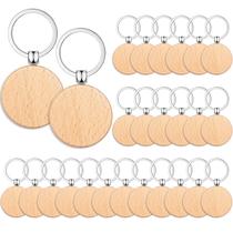 Chaveiro Wood Slices Blanks 50 unidades de madeira natural Yangbaga Chaveiro Wood Slices Blanks 50 unidades de madeira natural Yangbaga