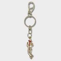 Chaveiro Ze Pelintra Branco Com Dourado 14 cm Metal