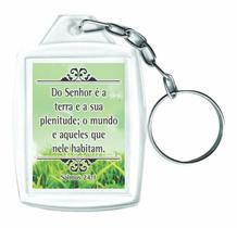 Chaveiros Acrílicos 3x4 Do Senhor É A Terra E A Sua Plenitude - 12 Unidades Chaveiros Acrílicos 3x4 Do Senhor É A Terra E A Sua Plenitude - 12 Unidades