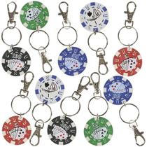 Chaveiros ArtCreativity Poker Chip para Crianças - Pacote com 12 Chaveiros ArtCreativity Poker Chip para Crianças - Pacote com 12