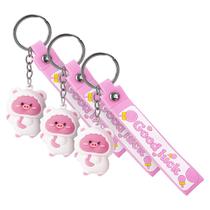 Chaveiros C/ Argola Corrente Papelaria Fofa Animais 3D Kit 3 Chaveiros C/ Argola Corrente Papelaria Fofa Animais 3D Kit 3