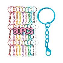 Chaveiros Coloridos De 25mm Com Correntes E Fechos Lagosta Para Criação De Joias DIY, Conectores De Chaveiros Coloridos De 25mm Com Correntes E Fechos Lagosta Para Criação De Joias DIY, Conectores De