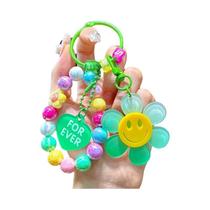Chaveiros Coloridos De Flores Com Contas De Acrílico Para Celular E Bolsa - Pingentes Decorativos - NONE