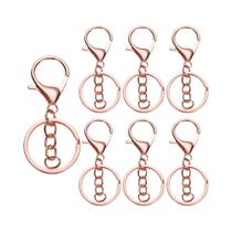 Chaveiros Com Fecho De Lagosta Metálico 6/12/25/50 Peças Gancho Giratório Com Mola Anel Plano Para