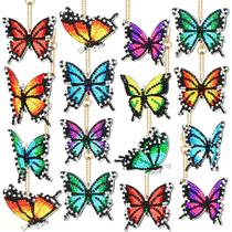 Chaveiros com pintura de diamante Tudomro Butterfly Xmas 24 unidades Chaveiros com pintura de diamante Tudomro Butterfly Xmas 24 unidades
