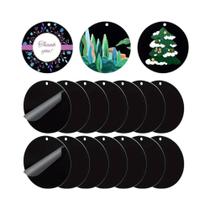 Chaveiros De Acrílico Pretos Em Branco 10 30PCS Ornamento Redondo Com Furo Para Artesanato DIY