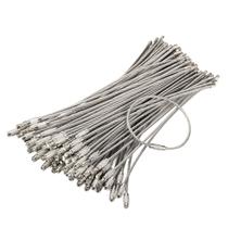 Chaveiros de arame de aço inoxidável, pacote bayite de 2 mm (100)