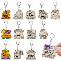 Chaveiros de madeira Trnayi Halloween Pumpkin Crafts x36 Chaveiros de madeira Trnayi Halloween Pumpkin Crafts x36