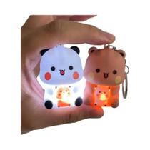 Chaveiros De Urso Panda Com Voz, Brinquedo Luminoso, Figuras De Anime, Presente Para Casais,