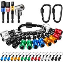 Chaveiros Drill Bit Holder Threlaco 18 unidades com adaptador de 3 soquetes