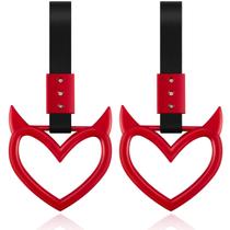 Chaveiros Fabbay Heart Handle, 2 peças, acessório para carro, vermelho