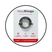 Chaveiros KEY SMART Flat Metal Slim Durable, pacote com 3