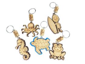 Chaveiros MDF com Argola de 4cm e 3mm - 10 Unidades Sortidas