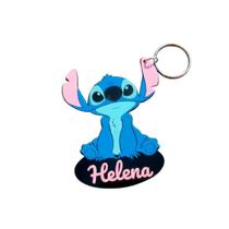 Chaveiros Stitch com Nome Personalizado 3D Presente Infantil e Lembrancinha de Aniversário -