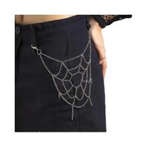 Chaveiros Unissex Punk Com Corrente E Teia De Aranha, Joias Estéticas Góticas Harajuku Para Calças Chaveiros Unissex Punk Com Corrente E Teia De Aranha, Joias Estéticas Góticas Harajuku Para Calças