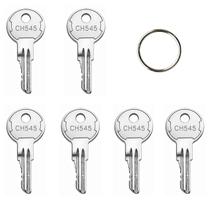 Chaves de reposição Rolvyns CH545, pacote com 6 e argola para chaves Chaves de reposição Rolvyns CH545, pacote com 6 e argola para chaves