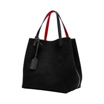 Chch sacola nova grande capacidade preta simples sacola de compras de malha 27*20*28cm