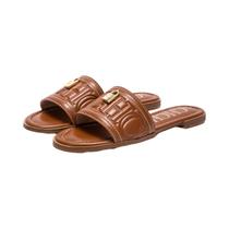 CHCH Sapatos baixos femininos verão novas sandálias em relevo de cor sólida chinelos de moda simples