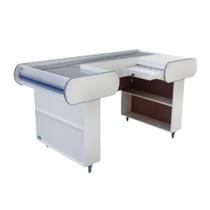 Check Out 180 Branco Artlux Corredor Inox Padrão F Azul Check Out 180 Branco Artlux Corredor Inox Padrão F Azul