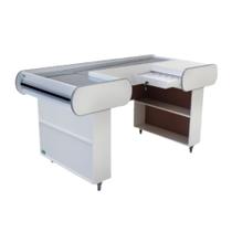 Check Out 180 Branco Artlux Corredor Inox Padrão F Preto