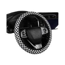 Checkerboard Ice Silk Capa Elástica Volante, Skidproof Auto Acessório Interior Do Carro, 37cm