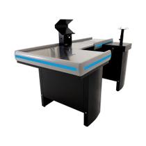 Checkout Caixa Leve De Supermercado 2,00M Mesa Reta Com Kit Innal