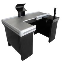 Checkout Leve Balcão De Comercio Mesa Reta Com Kit Innal - Preto Perfil Cinza Checkout Leve Balcão De Comercio Mesa Reta Com Kit Innal - Preto Perfil Cinza