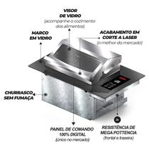 CHED22 Assador Cooktop Eletrico Digital de embutir 70x48x30cm 220V