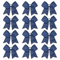 Cheer Bows CEELGON azul marinho com strass x12 Cheer Bows CEELGON azul marinho com strass x12