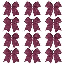 Cheer Bows CEELGON Burgundy Glitter Strass 20 cm 12 unidades Cheer Bows CEELGON Burgundy Glitter Strass 20 cm 12 unidades
