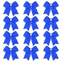 Cheer Bows CEELGON Royal Blue Glitter com strass x12 Cheer Bows CEELGON Royal Blue Glitter com strass x12