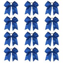 Cheer Bows DEEKA, 12 peças, 18 cm, glitter, azul royal, meninas