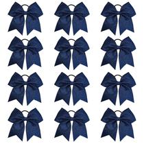 Cheer Bows DEEKA 12 peças de glitter de 18 cm para meninas e esportes de softball