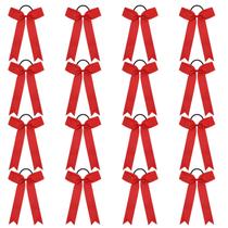 Cheer Bows DEEKA, 16 peças, estilo universitário para meninas, vermelhos