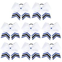 Cheer Bows DEEKA 8 peças brilhantes de 20 cm de largura para meninas e esportes de softball