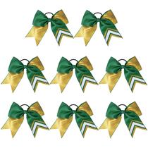 Cheer Bows DEEKA, dois tons, glitter grande, para meninas, 8 unidades