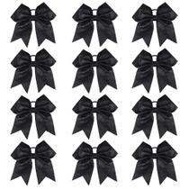 Cheer Bows DEEKA Glitter de 7 polegadas para meninas, softball, esportes x12