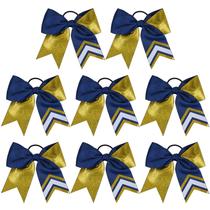 Cheer Bows DEEKA Two Toned Glitter de 8 polegadas para meninas, 8 unidades Cheer Bows DEEKA Two Toned Glitter de 8 polegadas para meninas, 8 unidades