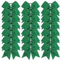 Cheer Bows Oaoleer 21 unidades, 20 cm, verde floresta, jumbo com rabo de cavalo Cheer Bows Oaoleer 21 unidades, 20 cm, verde floresta, jumbo com rabo de cavalo