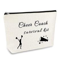 Cheer Coach Gift Cheerleading Coach Makeup Bag Gift Thank You Gift Appreciation Gift for Cheer Coach Cheerleader Cosmetic Bags Gift Natal Thanksgiving Gift for Cheer Coach Travel Makeup Pouch