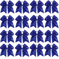 Cheer Hair Bows Hipcheer Glitter 16 peças para meninas, azul Cheer Hair Bows Hipcheer Glitter 16 peças para meninas, azul
