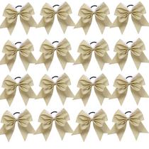 Cheer Hair Bows Hipcheer Glitter Gold para meninas 16 unidades