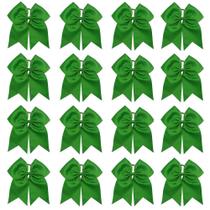 Cheer Hair Bows OAOLEER 16 peças, 20 cm, suporte de rabo de cavalo, elástico