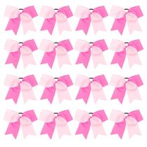 Cheer Hair Bows OAOLEER 16 peças, 20 cm, suporte de rabo de cavalo, elástico Cheer Hair Bows OAOLEER 16 peças, 20 cm, suporte de rabo de cavalo, elástico