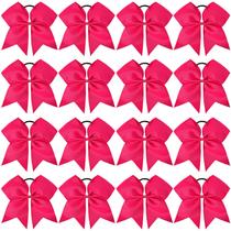 Cheer Hair Bows OAOLEER 16 peças, 20 cm, suporte de rabo de cavalo, elástico Cheer Hair Bows OAOLEER 16 peças, 20 cm, suporte de rabo de cavalo, elástico
