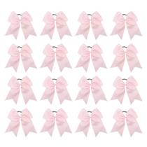 Cheer Hair Bows OAOLEER 16 unidades, suporte de rabo de cavalo de 20 cm, rosa Cheer Hair Bows OAOLEER 16 unidades, suporte de rabo de cavalo de 20 cm, rosa