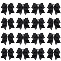 Cheer Hair Bows OAOLEER, 8 polegadas, preto, pacote com 16 unidades para meninas