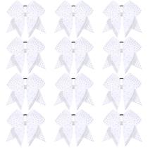 Cheer Hair Bows OAOLEER Glitter de 7 polegadas para meninas adolescentes brancas