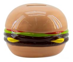 Cheeseburger Cofrinho Porcelana Cofre Porta Moeda 9 Cm
