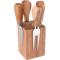 CHEESY JG FACAS QUEIJO 15x6x6cm INOX NATURAL 5PÇ COM CEPO CHEESY JG FACAS QUEIJO 15x6x6cm INOX NATURAL 5PÇ COM CEPO